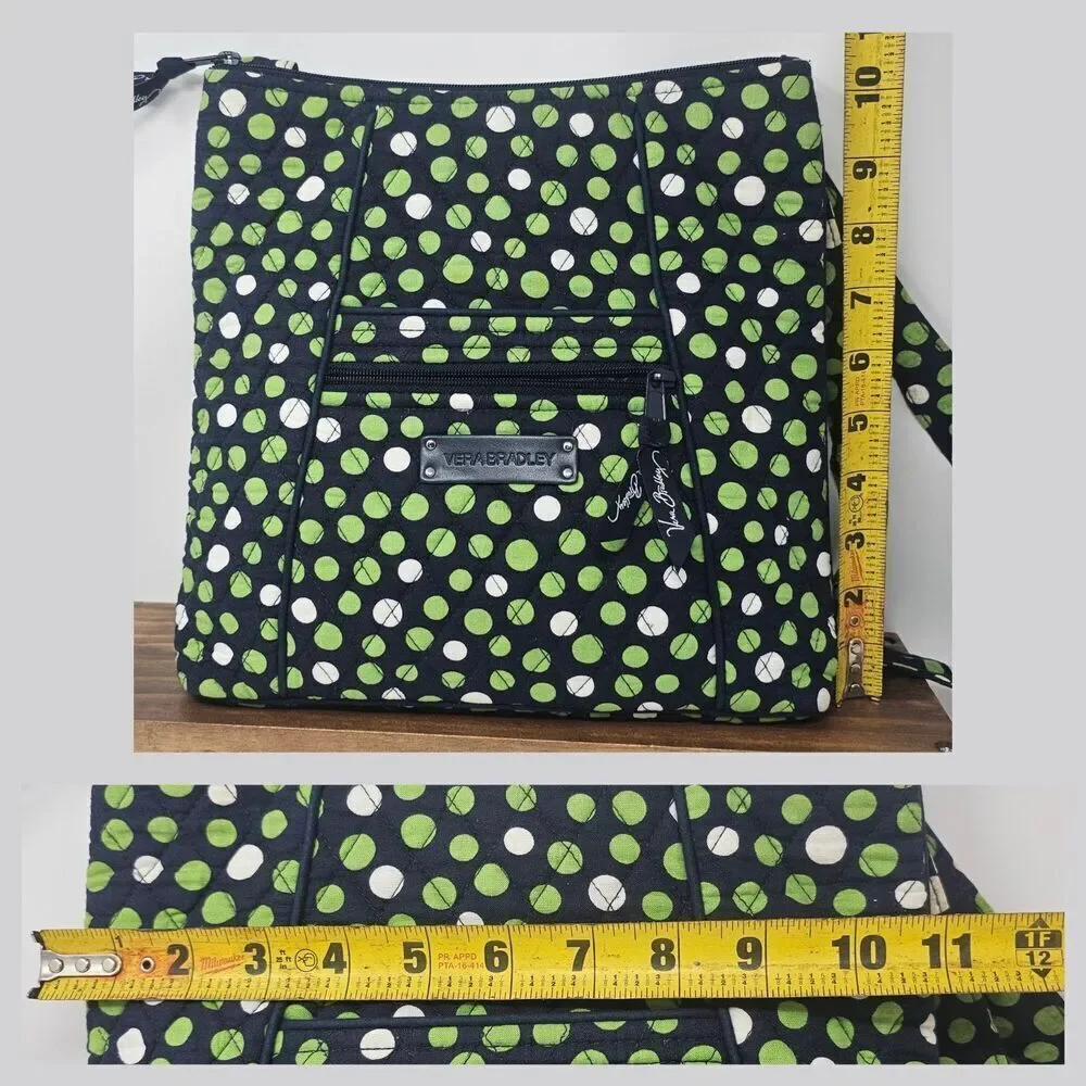 Vera Bradley Hipster Crossbody Lucky Dots Handbag Multicolor- Flaw
